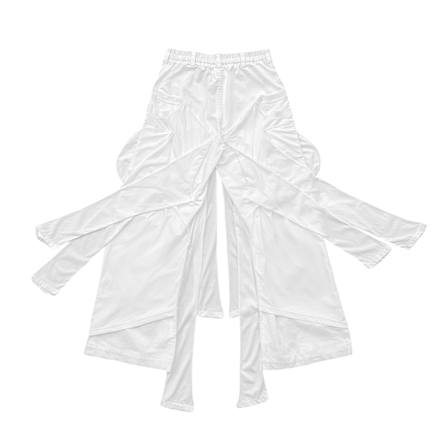 001+ tethered pant in true white