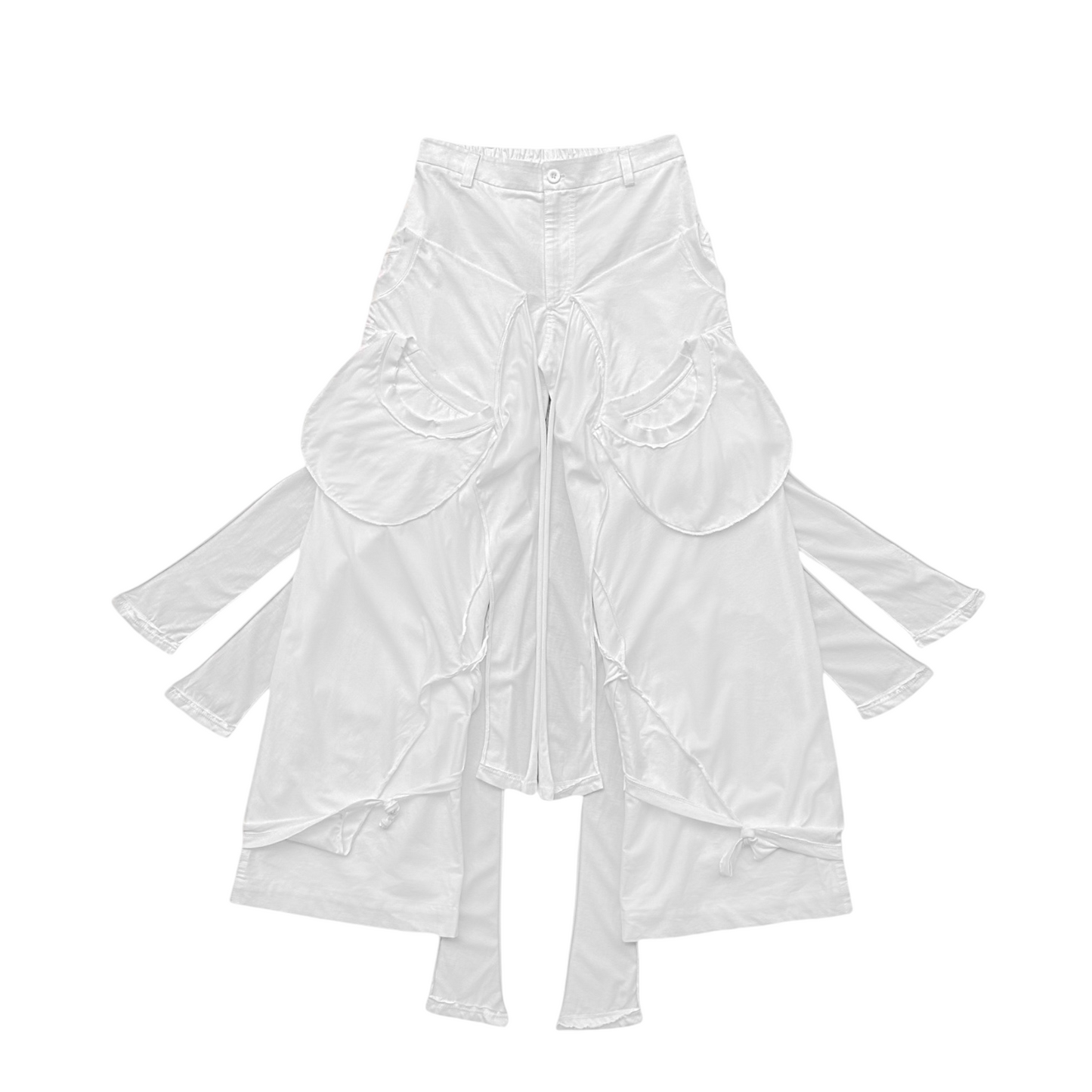 001+ tethered pant in true white