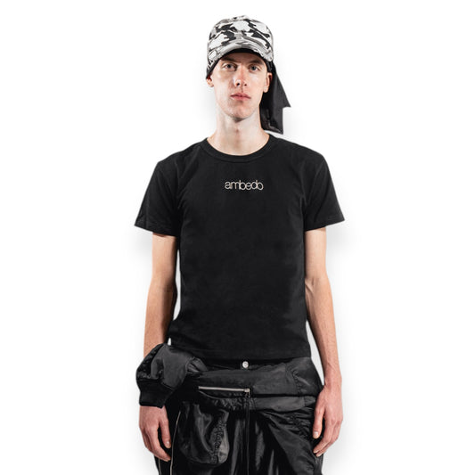 001 mirror tee in abyss black